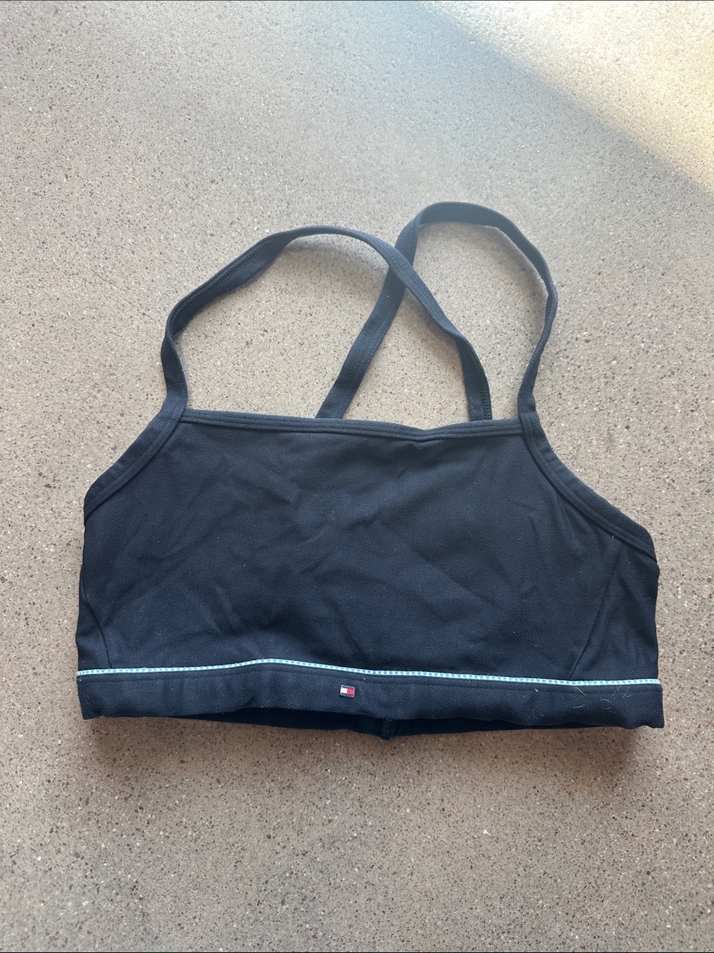 Tommy Hilfiger Black Sports Bralette with Subtle Trim